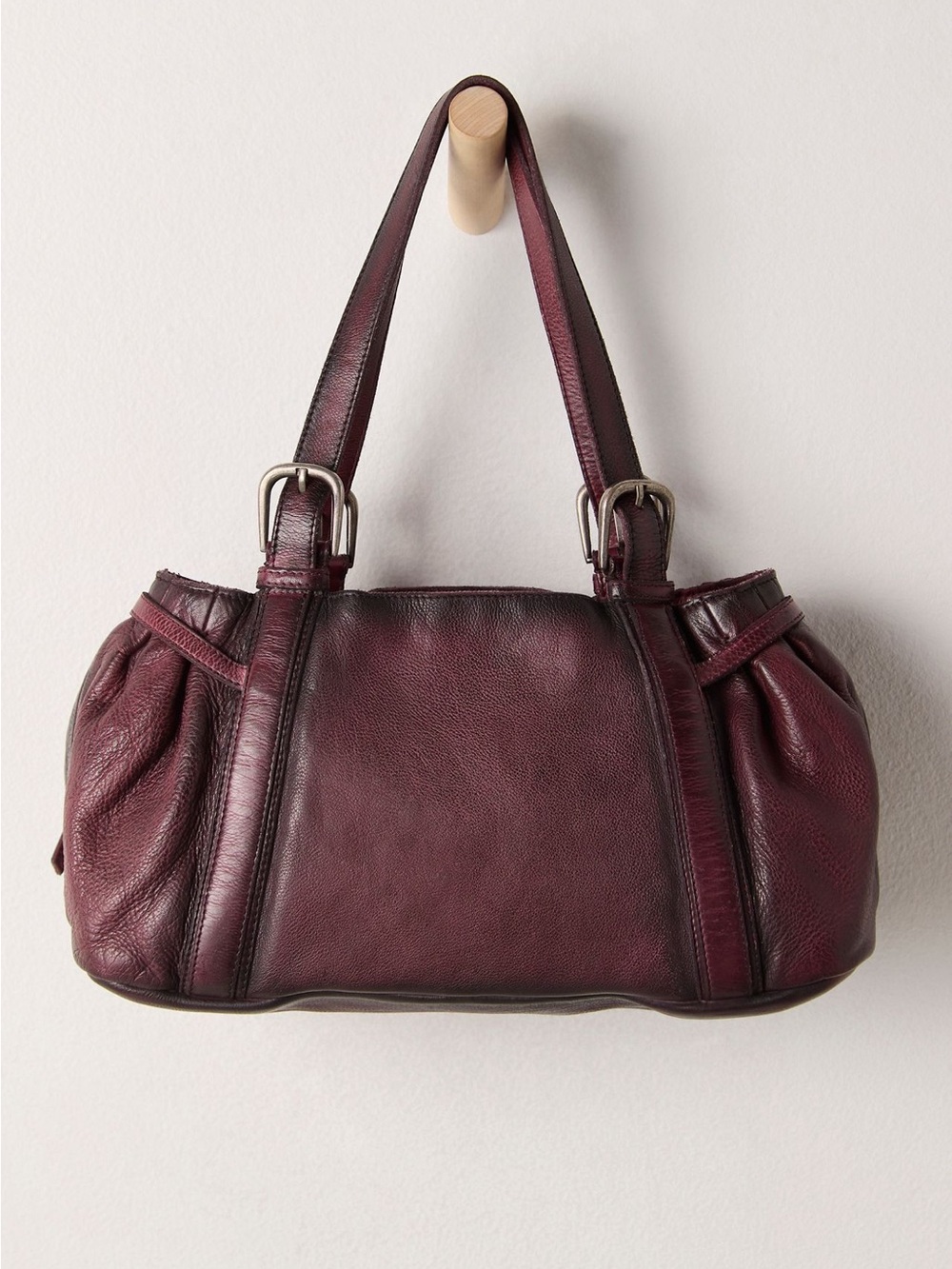 Free People Copenhagen Leather Shoulder Bag In Red NWT